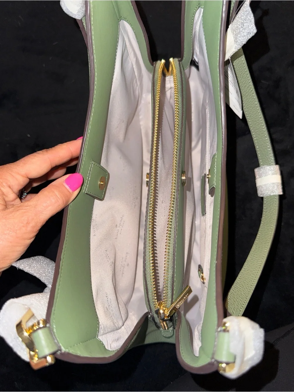 kate spade Mint Green Pebbled Leather Hobo Shoulder Bag